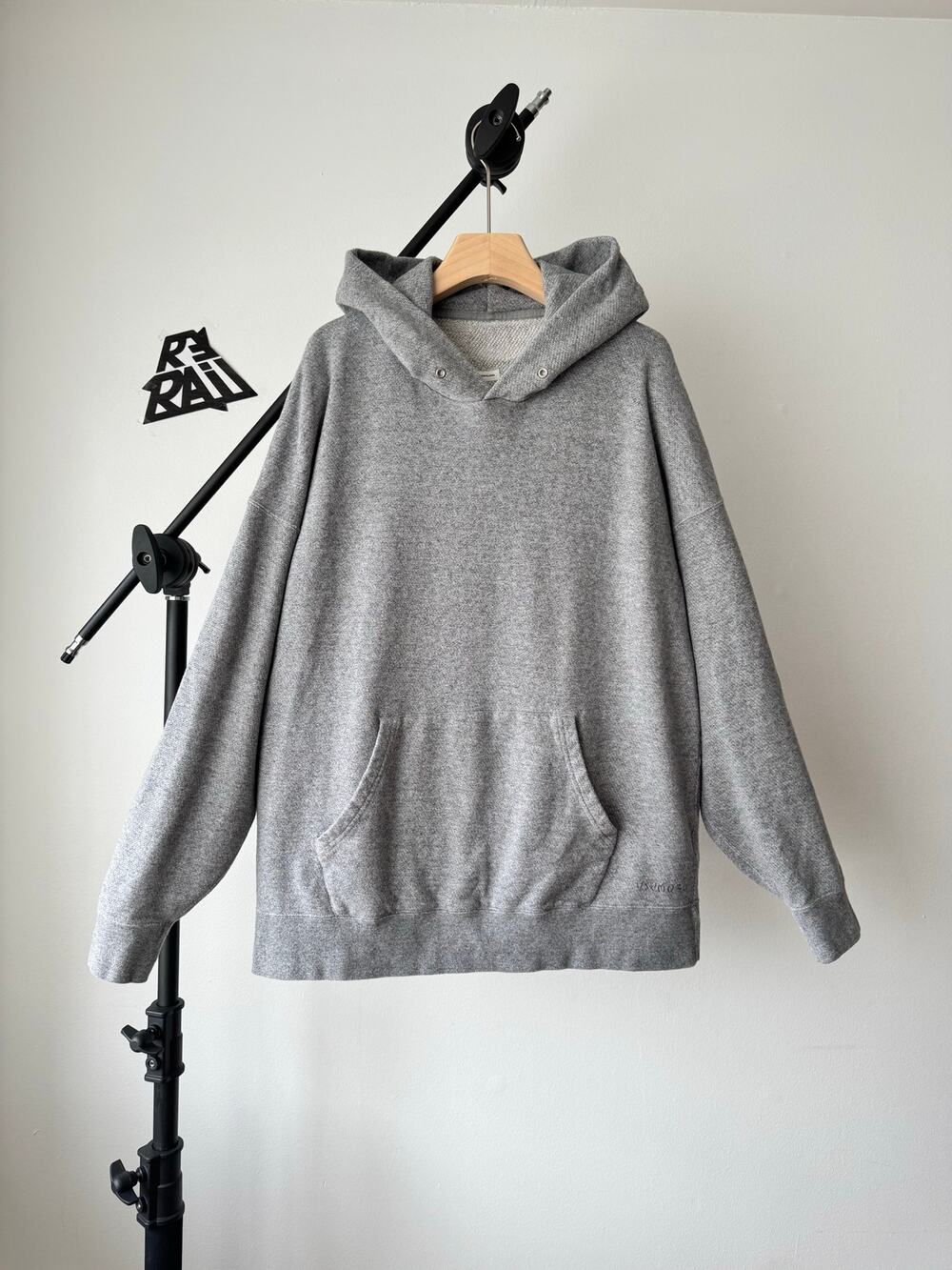 Visvim Jumbo Hoodie Grey Cotton Fleece Made In Japan